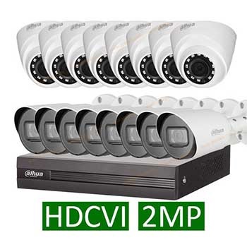 پکیج 16 دوربین مداربسته داهوا 2 مگاپیکسل حرفه ای HDCVI