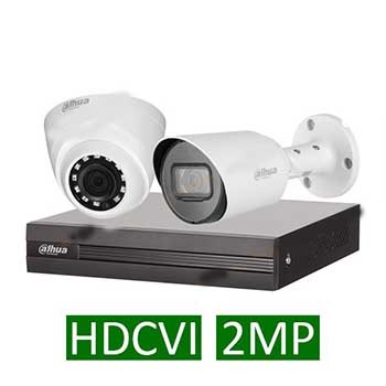 پکیج 2 دوربین مداربسته داهوا 2 مگاپیکسل حرفه ای HDCVI