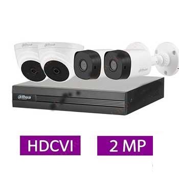 پکیج کامل 4 دوربین مدار بسته داهوا 2 مگاپیکسل HDCVI