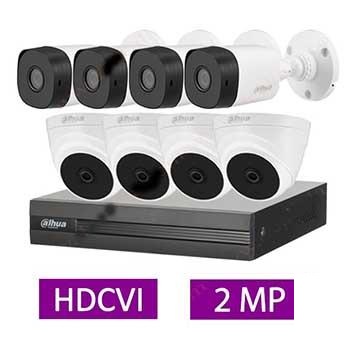 پکیج کامل 8 دوربین مدار بسته داهوا 2 مگاپیکسل HDCVI