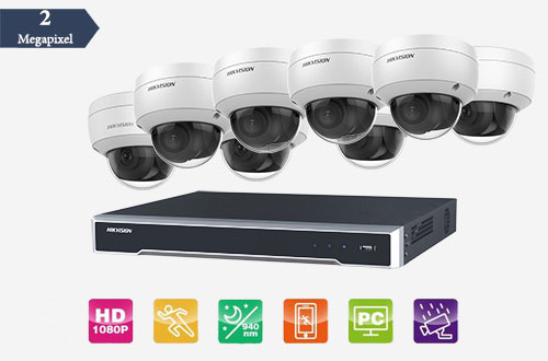 پکیج 8 دوربین 2 مگاپیکسلی هایک ویژن (DS-208DH)