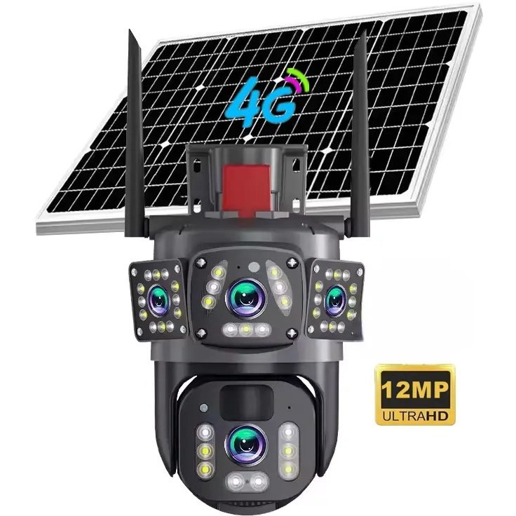 دوربین خورشیدی سیمکارتی 2 لنز سه تصویر SOLAR 4G V380